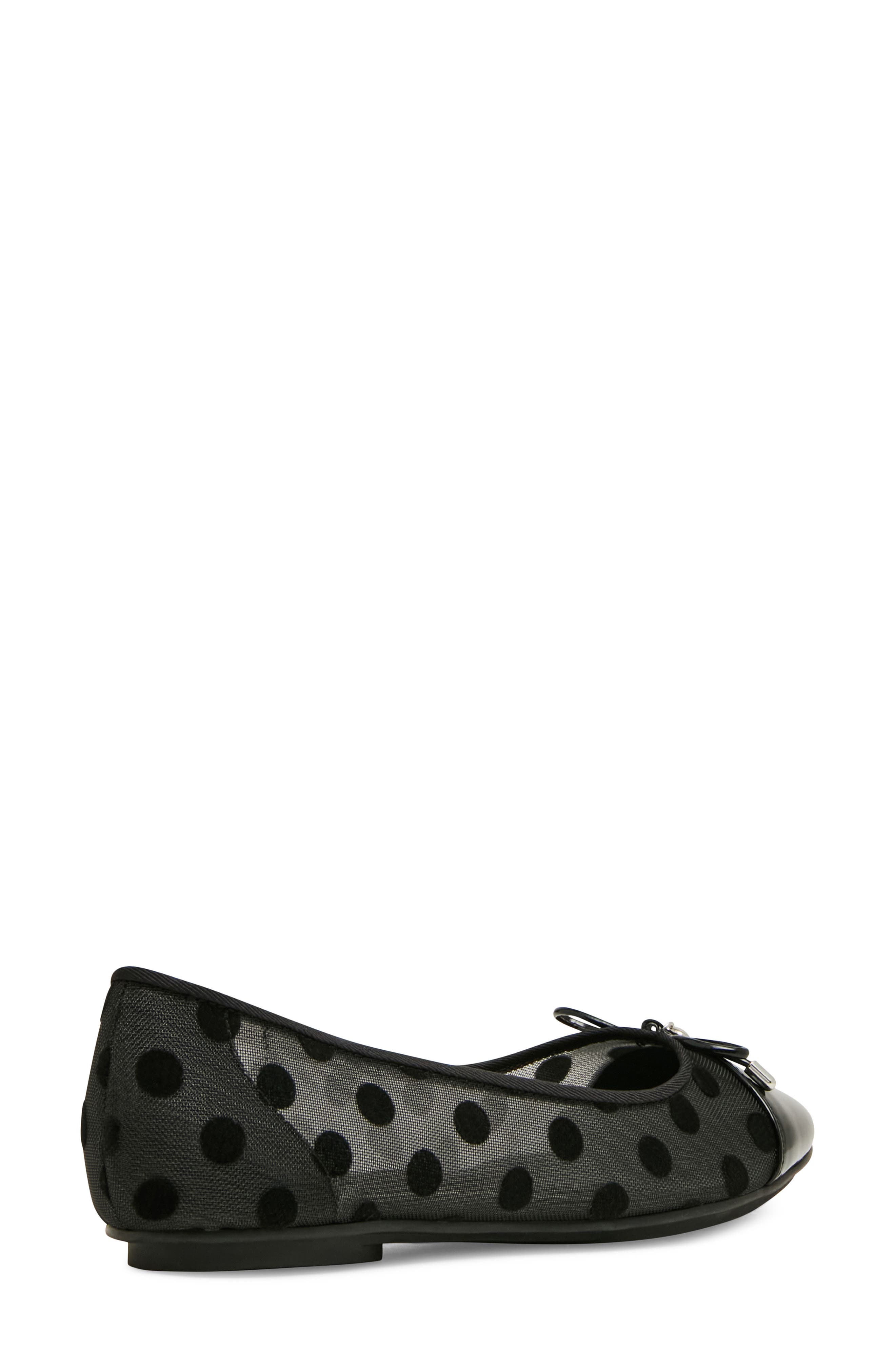 Anne Klein Luci Cap Toe Flat, Alternate, color, Black Dot