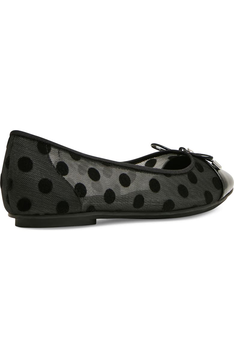 Anne Klein Luci Cap Toe Flat, Alternate, color, Black Dot