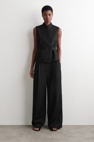 COS Relaxed Linen-Blend Wide-Leg Pants