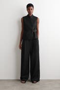 COS Relaxed Linen-blend Wide-leg Pants