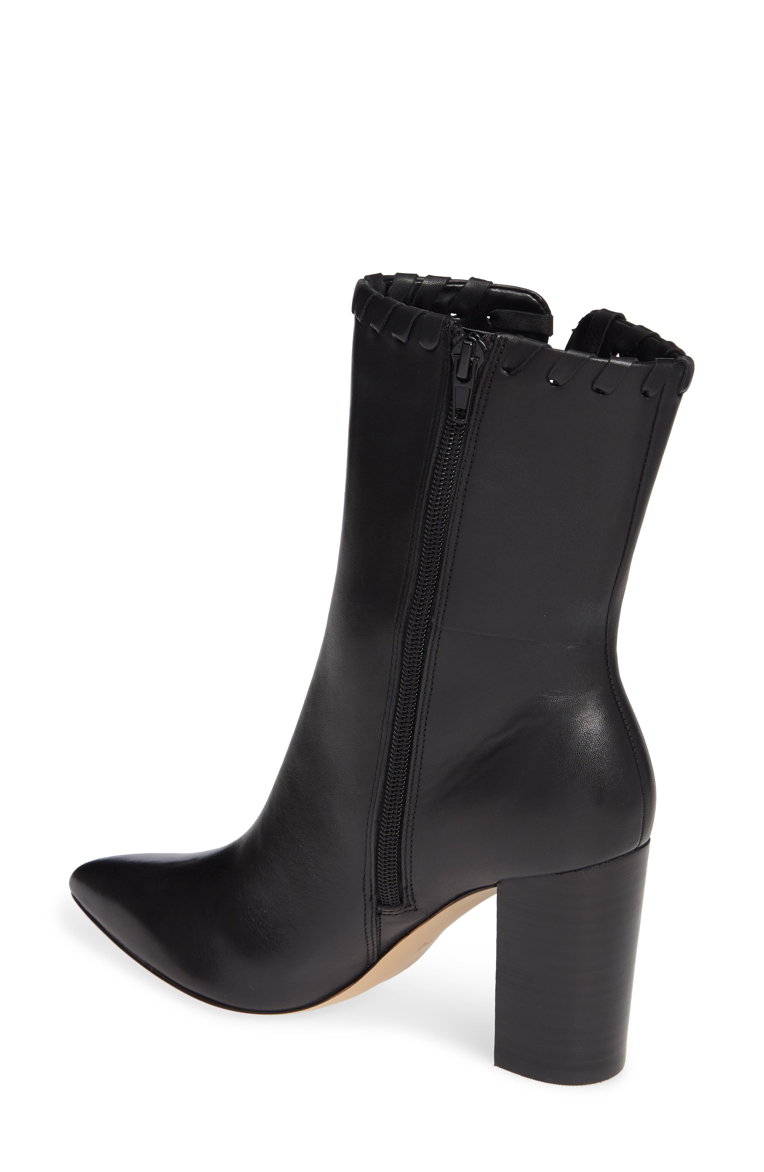 Camilla Bootie (Nordstrom Exclusive), Alternate, color, BLACK LEATHER