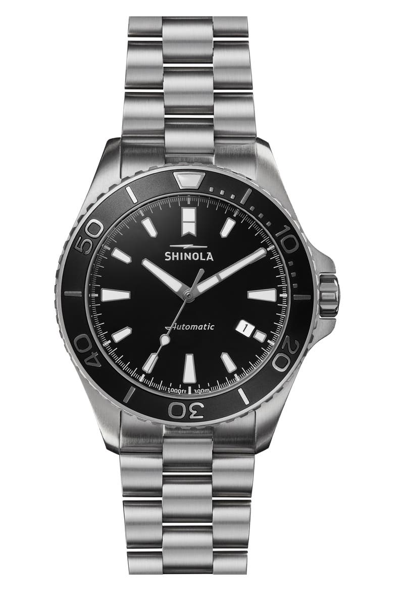 Monster Automatic Bracelet Watch, 43mm, Main, color, SILVER/ BLACK