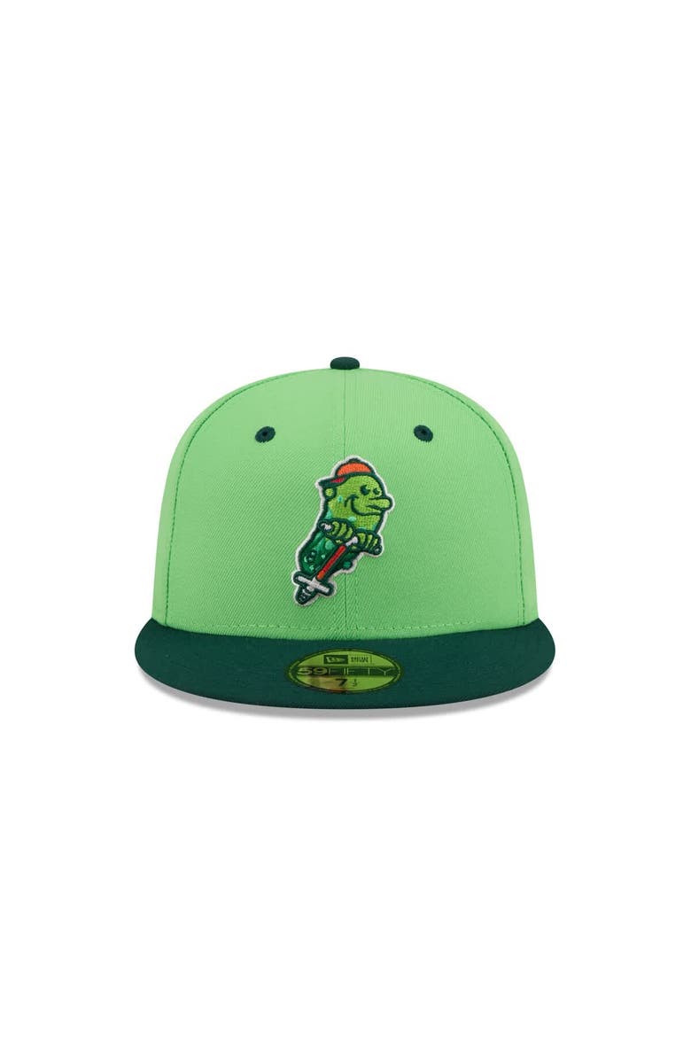 New Era Men's New Era Green Hartford Yard Goats Theme Nights 59FIFTY Fitted Hat, Alternate, color, Green