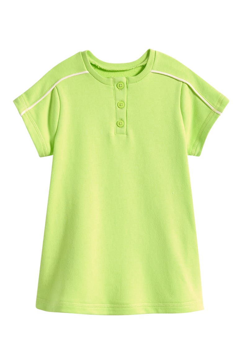 Kids' Terry T-Shirt Dress, Main, color, LIME TIME