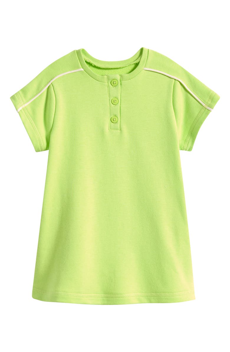 OTTER AVENUE Kids' Terry T-Shirt Dress, Main, color, Lime Time