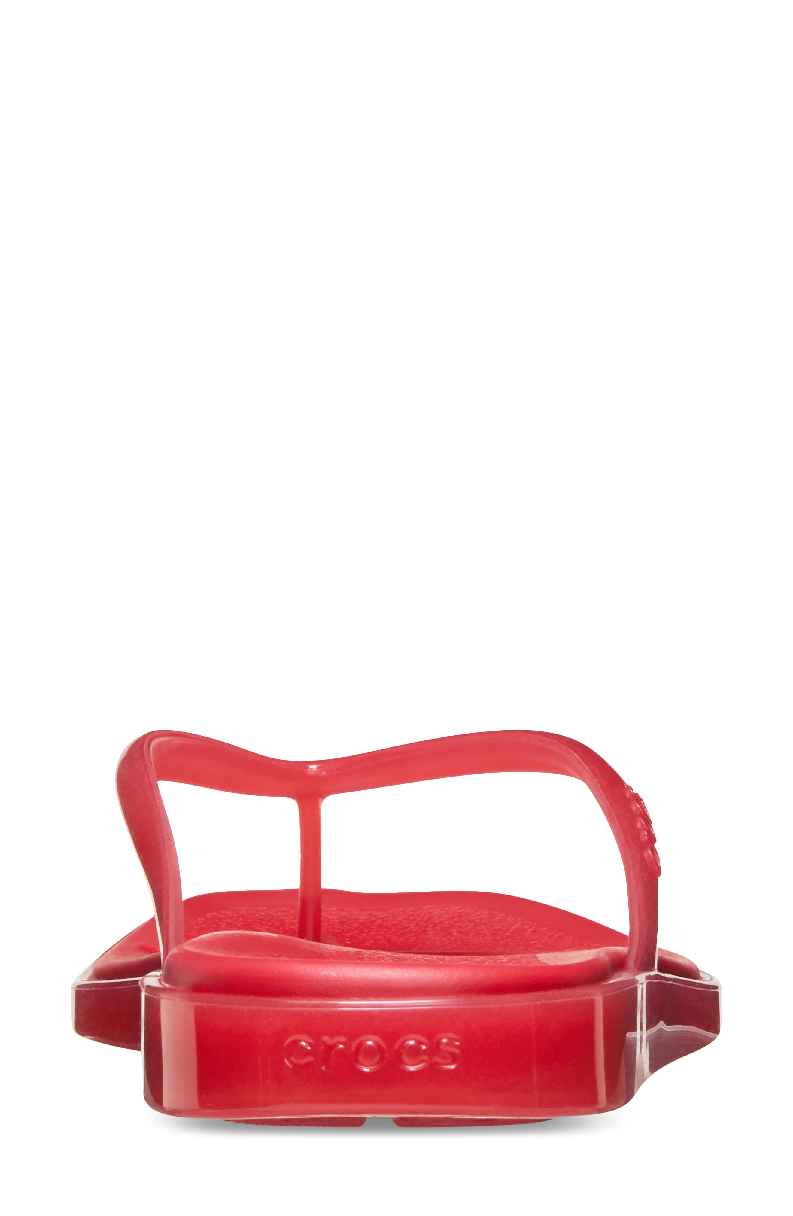 CROCS Miami Jelly Flip Flop, Alternate, color, Court Red Jelly