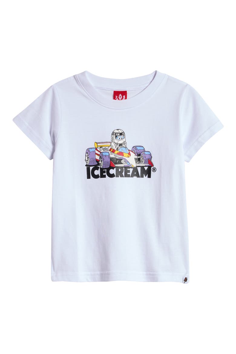 Kids' Kart Cotton Graphic T-Shirt, Main, color, WHITE