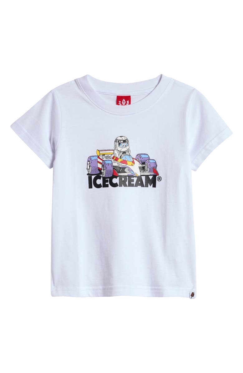 ICECREAM Kids' Kart Cotton Graphic T-Shirt, Main, color, White