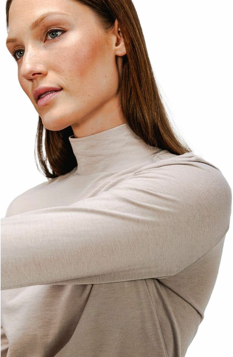 Ministry of Supply Women's Composite Merino Long Sleeve Mock Neck, Alternate, color, 