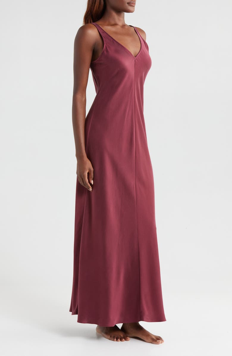 Lunya Washable Silk Nightgown, Alternate, color, Calliope Wine