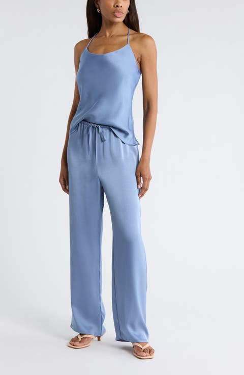 Satin Drawstring Pants