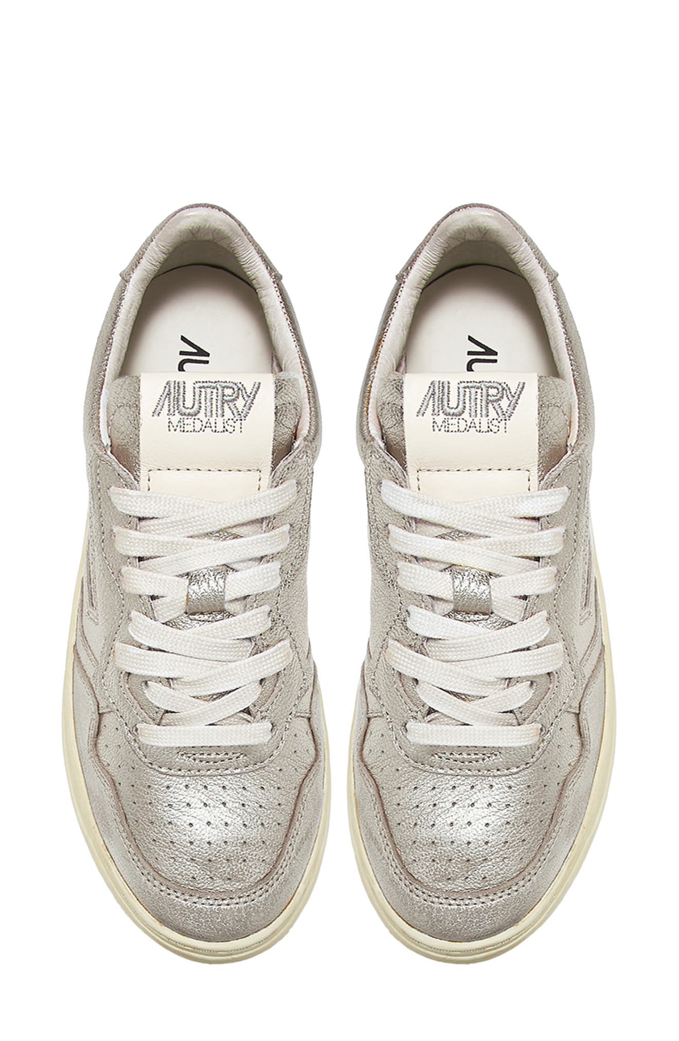 AUTRY Medalist Low Top Sneaker, Alternate, color, Goat/ Metal Platinum