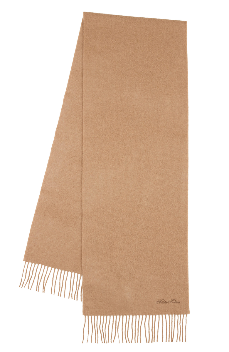 Brooks Brothers Signature Solid Camel Hair Scarf, Alternate, color, Camel