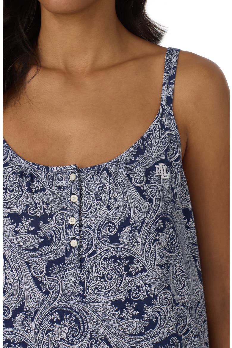 Double Strap Nightgown, Alternate, color, NAVY PRINT