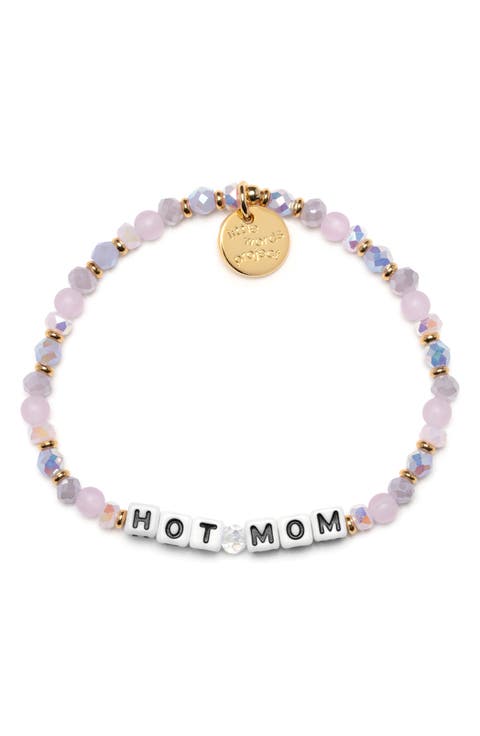 Hot Mom Beaded Stretch Bracelet