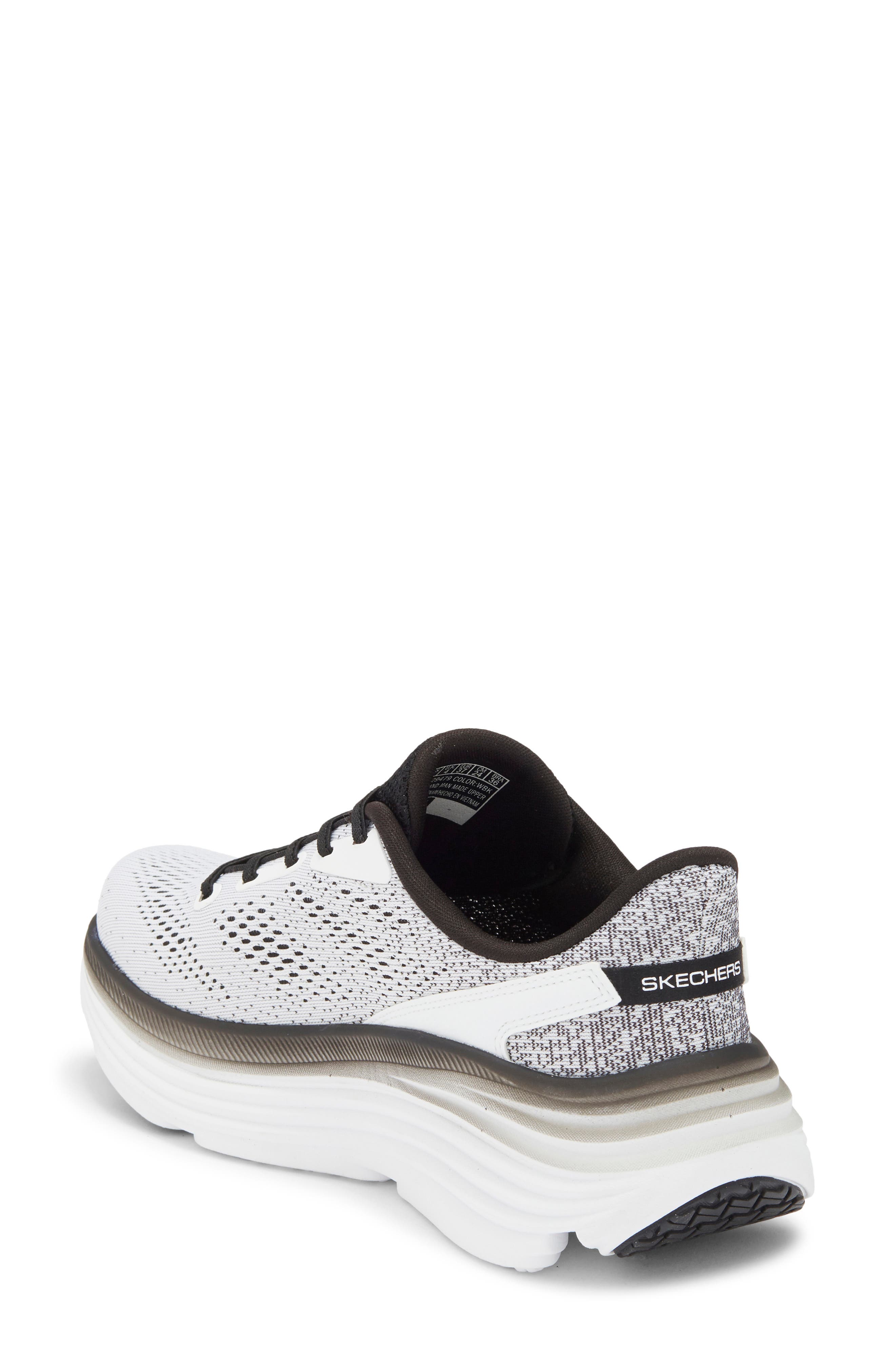 SKECHERS Max Cushiong Endeavor Kauska Sneaker, Alternate, color, White/ Black