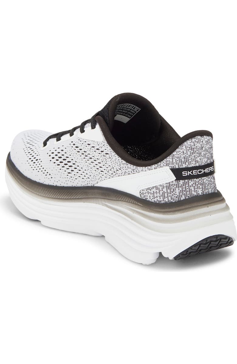 SKECHERS Max Cushiong Endeavor Kauska Sneaker, Alternate, color, White/ Black