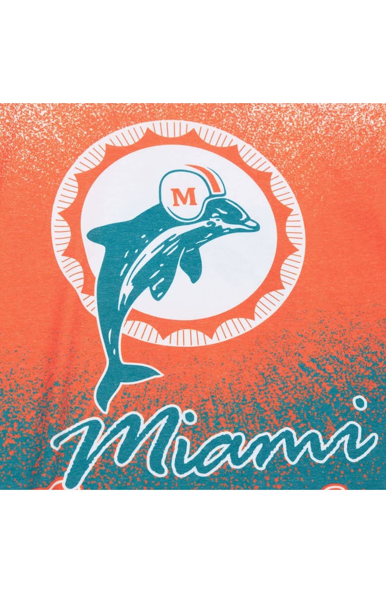 Mitchell & Ness Men's Mitchell & Ness  White Miami Dolphins Team Burst Vintage Logo T-Shirt, Alternate, color, White