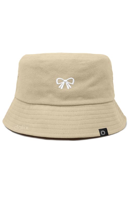 Dalix Bow Bucket Hat In Brown