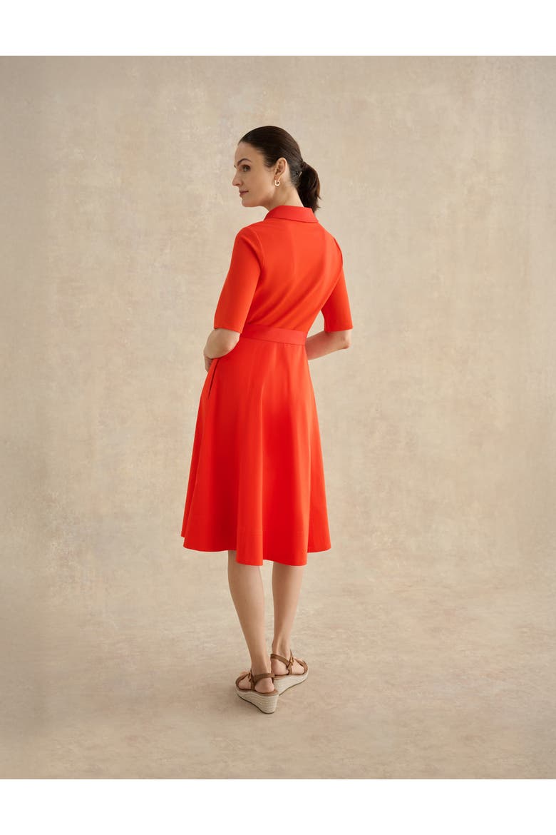 Loretta Midi Shirt Dress, Alternate, color, Tomato Red