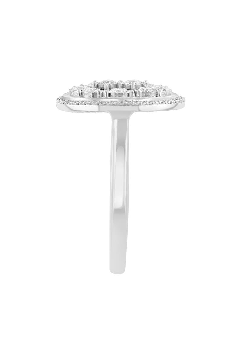 Sterling Silver Diamond Halo Ring, Alternate, color, WHITE