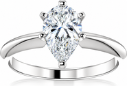 Bliss Diamond 1 Ct Pear Shape Diamond Engagement Ring Lab Grown 14k Gold