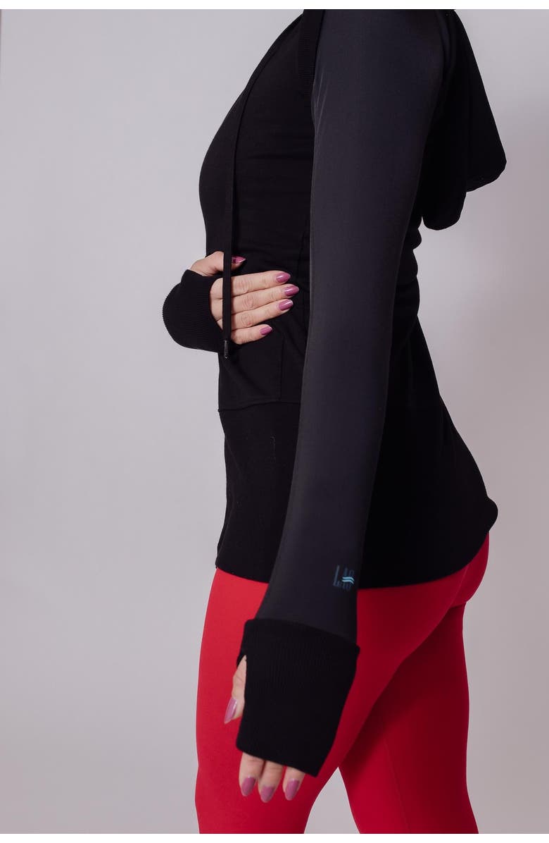 LAS Loungewear Com-pressi-on Me Hybrid Hoodie, Alternate, color, Black