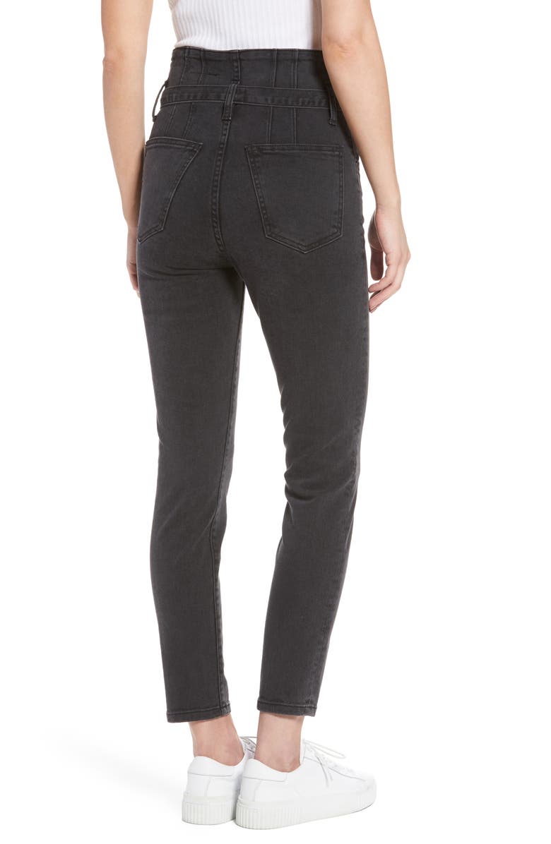 Current/Elliott Corset Stiletto Ankle Skinny Jeans, Alternate, color, 