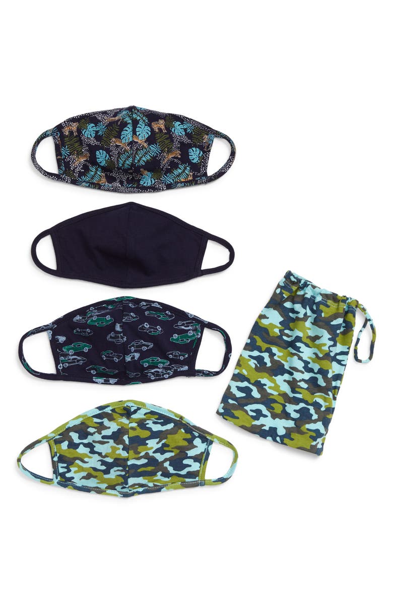 Nordstrom Assorted 4-Pack Kids' Face Masks, Main, color, 
