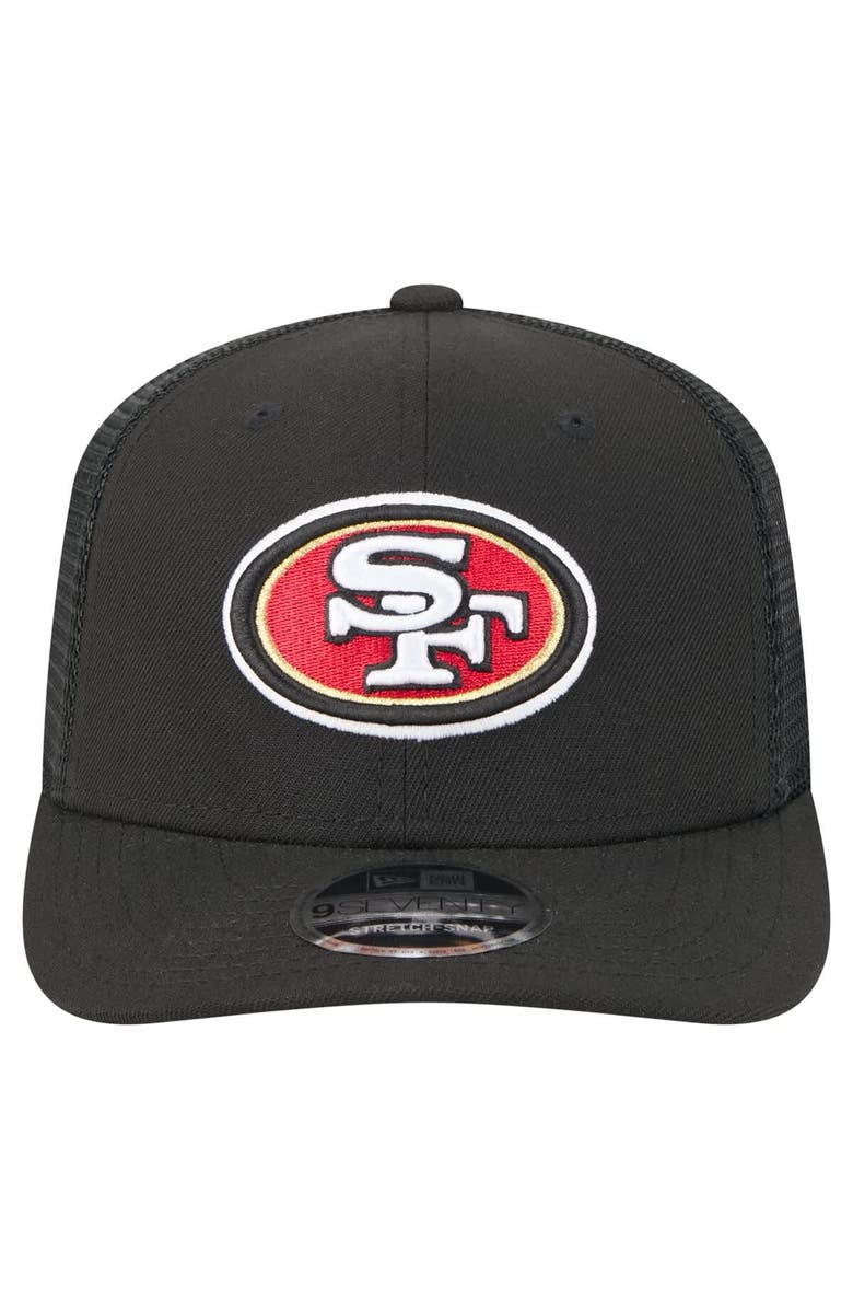 New Era Men's New Era  Black San Francisco 49ers Team Collection 9SEVENTY Stretch-Snap Adjustable Hat, Alternate, color, 