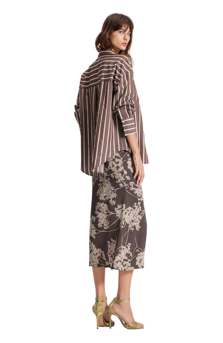 THEO The Label Echo Pearly Shirt, Alternate, color, Koffee/Gold
