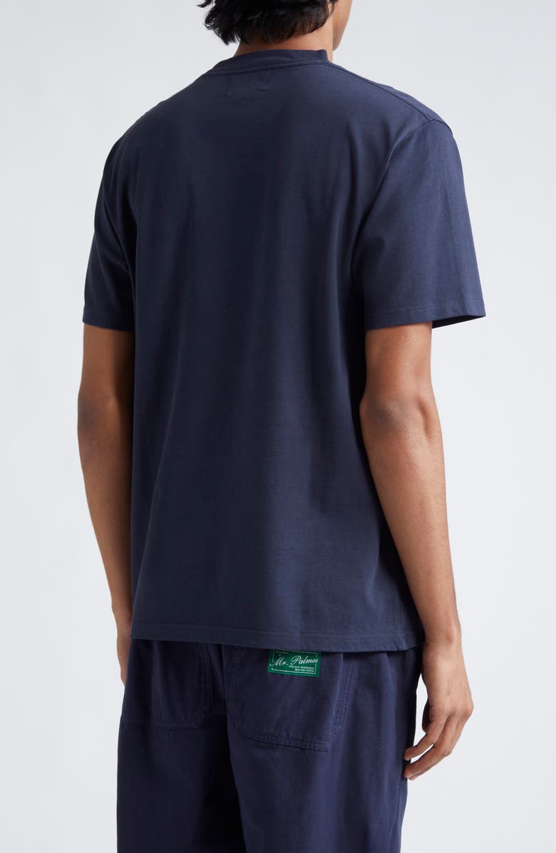 PALMES Ivan Cotton Logo Graphic T-Shirt, Alternate, color, Navy-Yellow