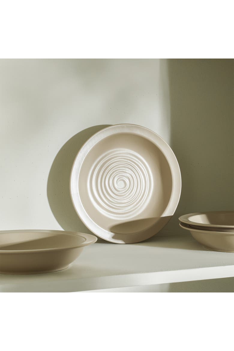 Orbit Stoneware 4-Piece Pasta Bowl Set, Alternate, color, Beige