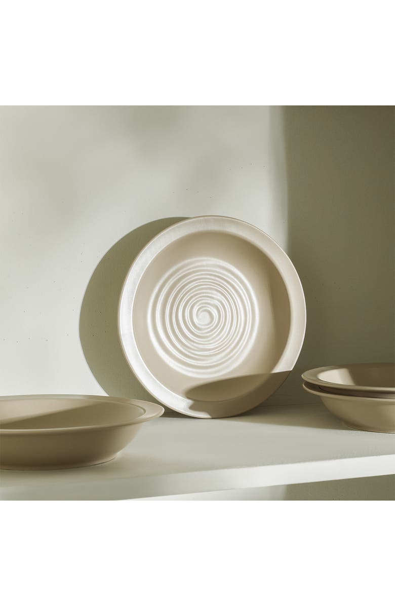 Stone Lain Orbit Stoneware 4-Piece Pasta Bowl Set, Alternate, color, Beige