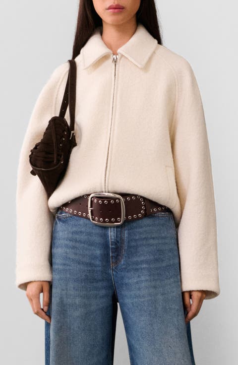 Women's Ivory Wool & Wool-Blend Coats | Nordstrom