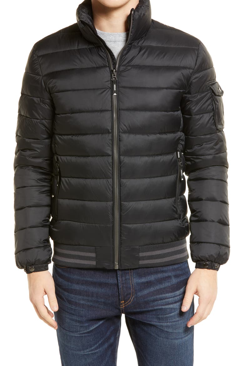 Fuji Puffer Jacket, Alternate, color, BLACK