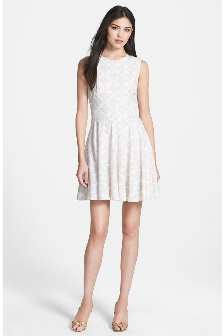 'Jeannie' Dress, Main, color, HENNA DIAMONDS WHITE