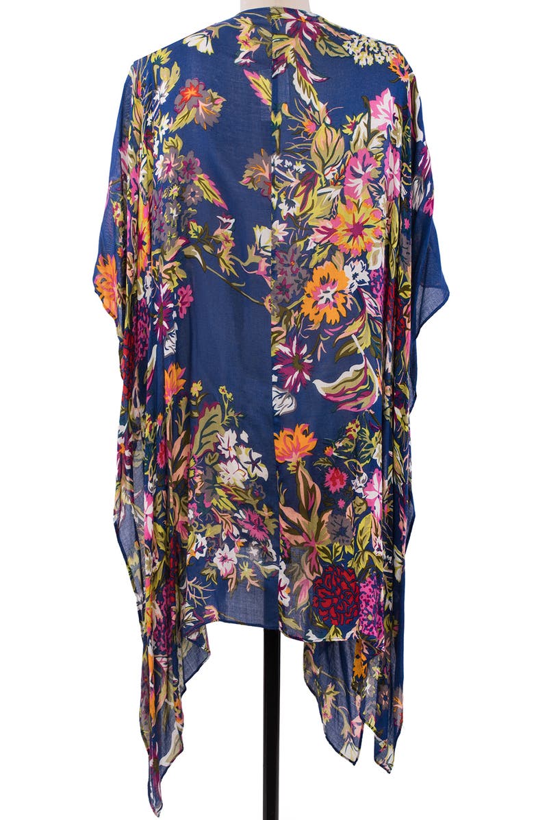 SAACHI Floral Ruana, Alternate, color, Blue