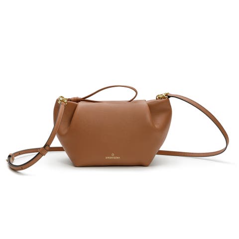 Martita Small Leather Clutch Bag With Shoulder Strap