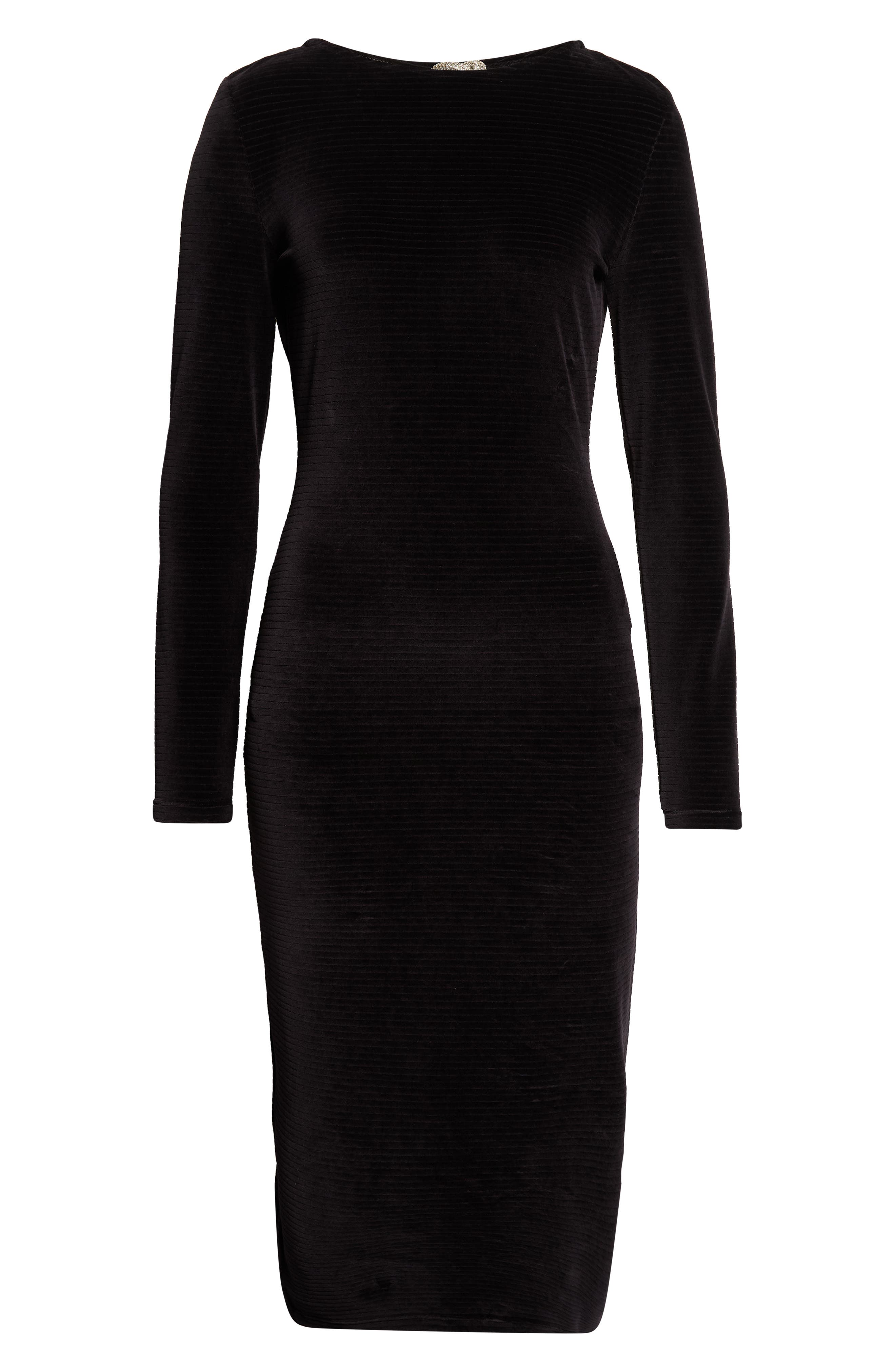 Balmain Ribbed Velvet Open Back Maxi Dress In Black