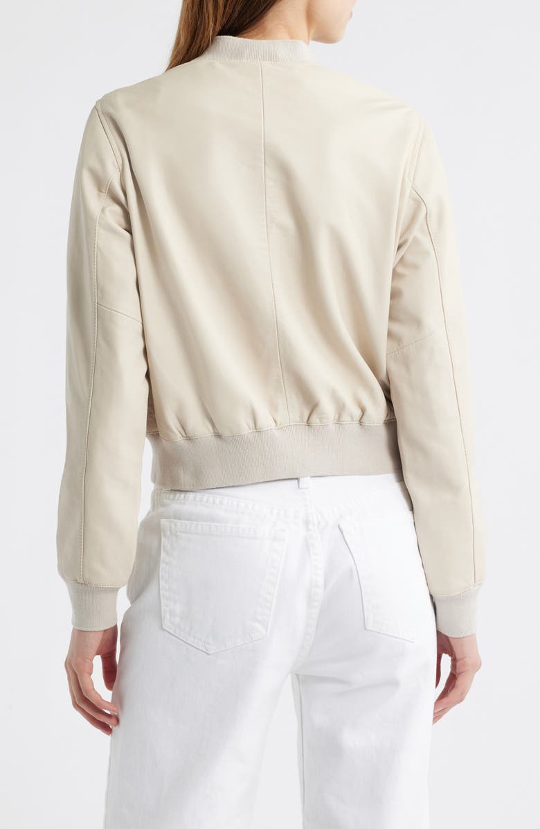 AllSaints Orten Leather Bomber Jacket, Alternate, color,
