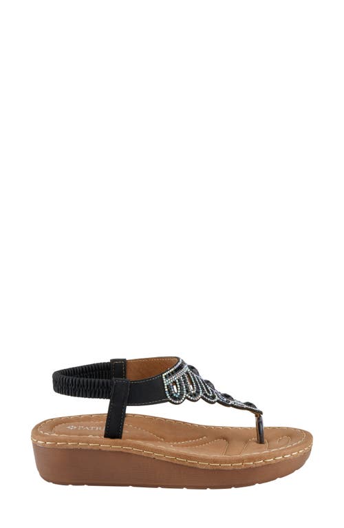 Patrizia By Spring Step Toshira Wedge Sandal In Black