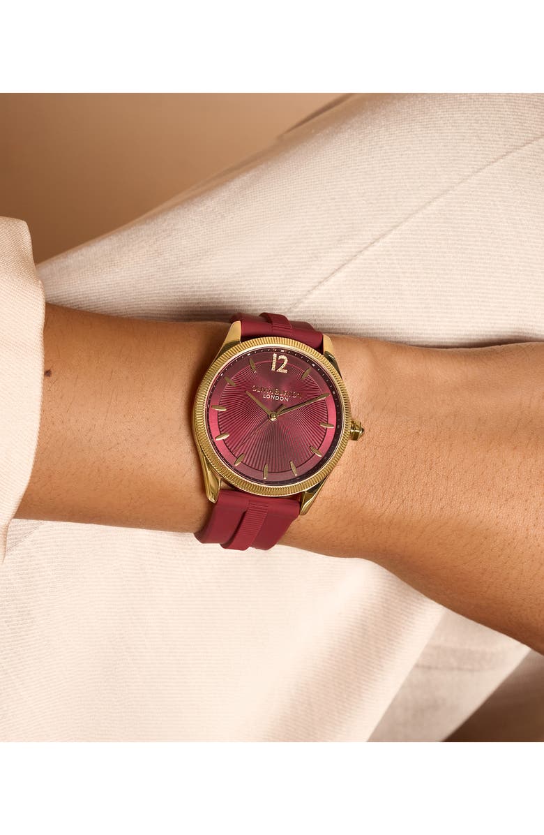 Olivia Burton Radiate Silicone Strap Watch, 38mm, Alternate, color, 