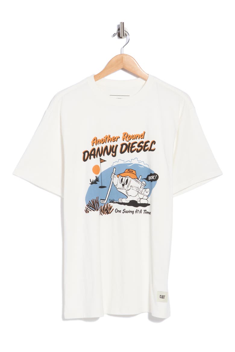 Danny Cotton Graphic Golf T-Shirt, Main, color, GARDENIA