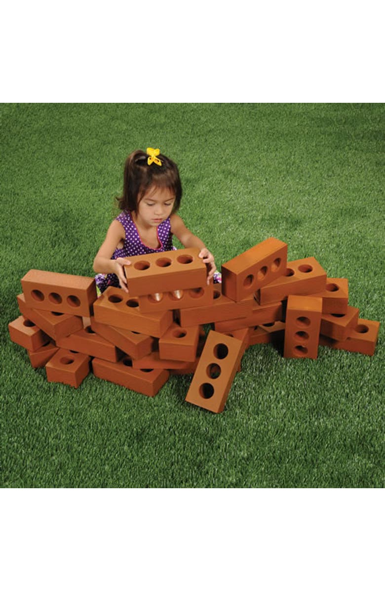 Kaplan Early Learning Company Foam Brick Builders - Set of 25, Alternate, color, Multicolor