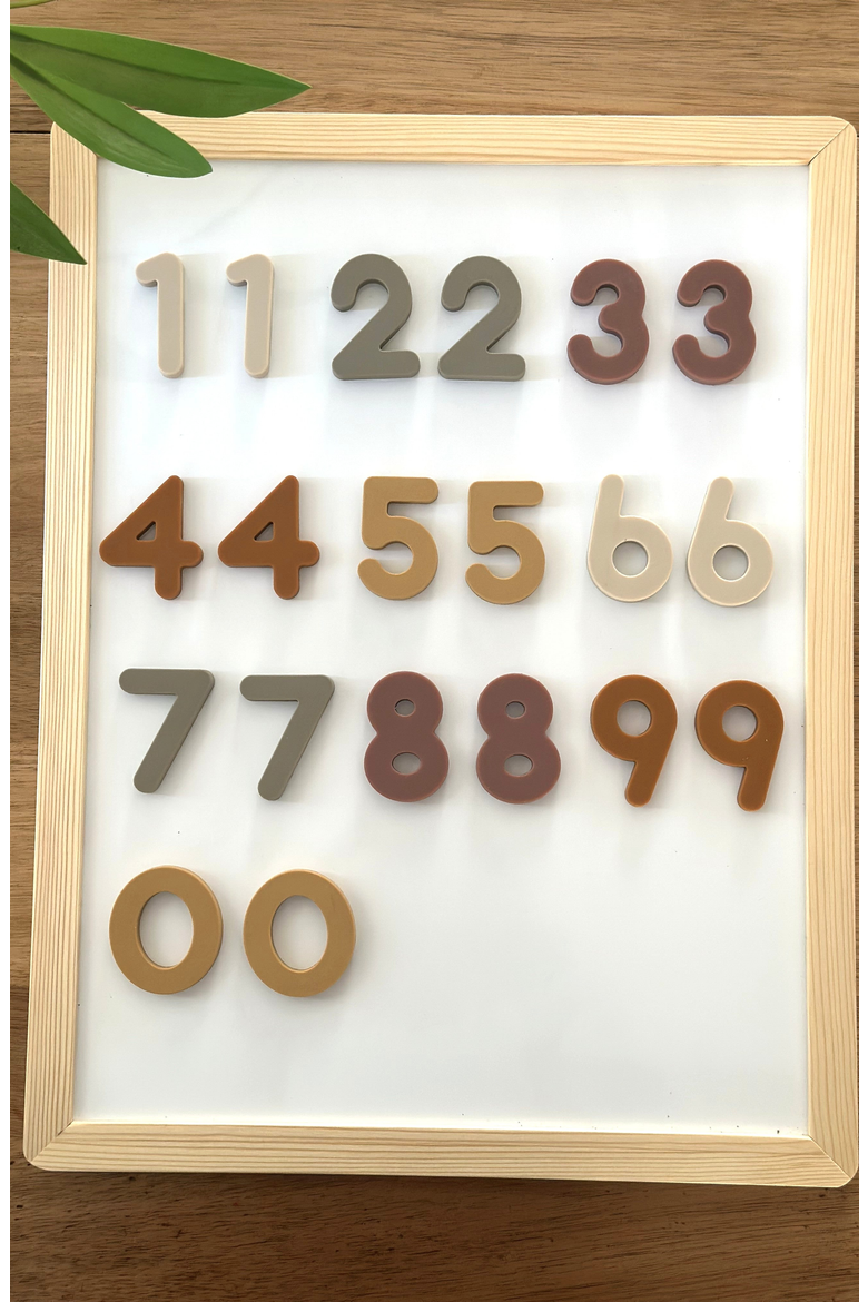 Silicone Magnetic Numbers Playset, Alternate, color, Neutral Colors