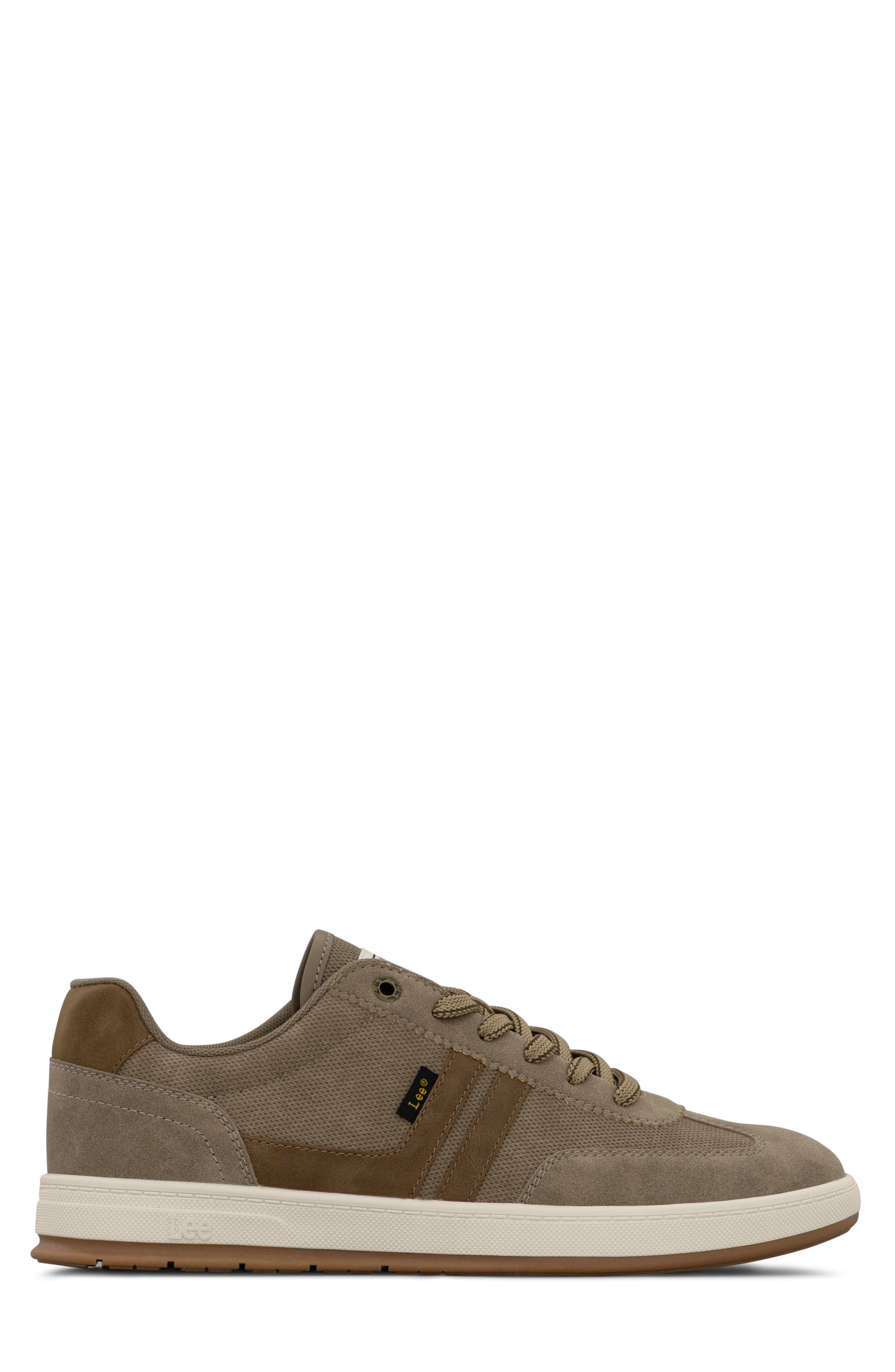 Mateo Faux Leather Sneaker, Alternate, color, DRIFTWOOD/ PARTRIDGE