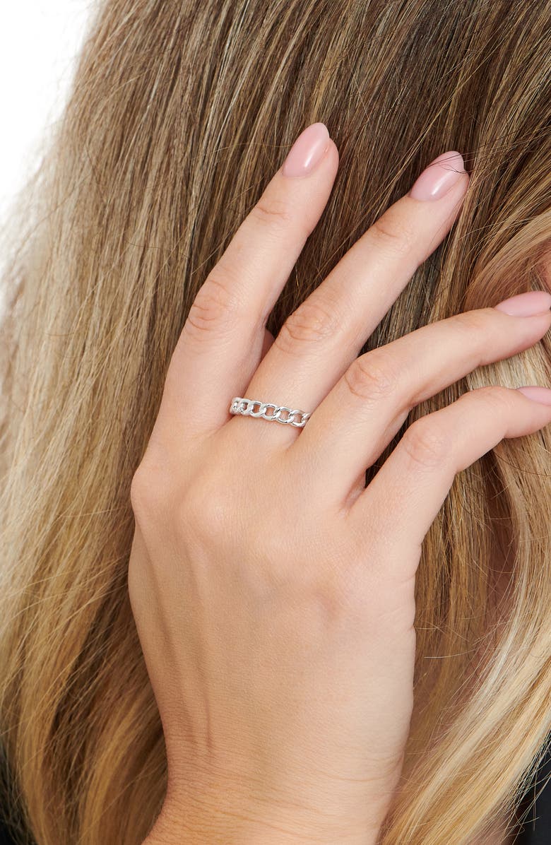 DEVATA Curb Chain Ring, Alternate, color, Silver