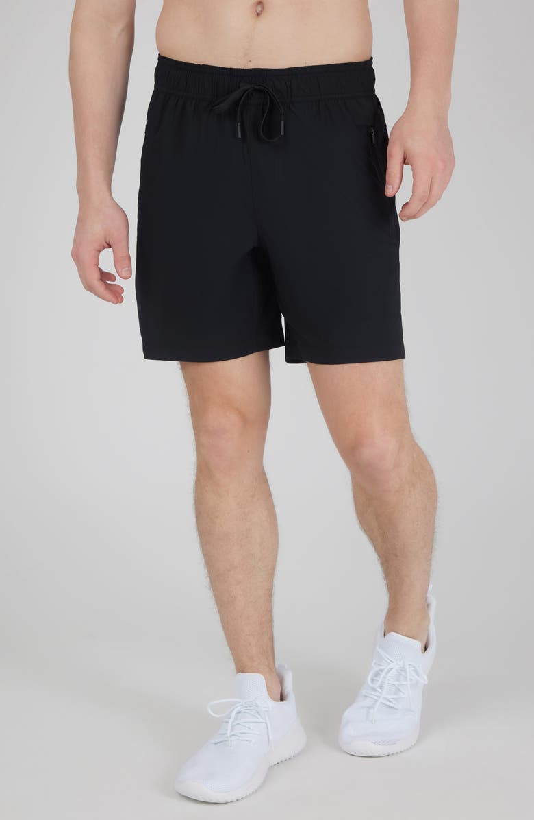 90 DEGREE BY REFLEX Stretch Tech Knit Active Shorts, Alternate, color,