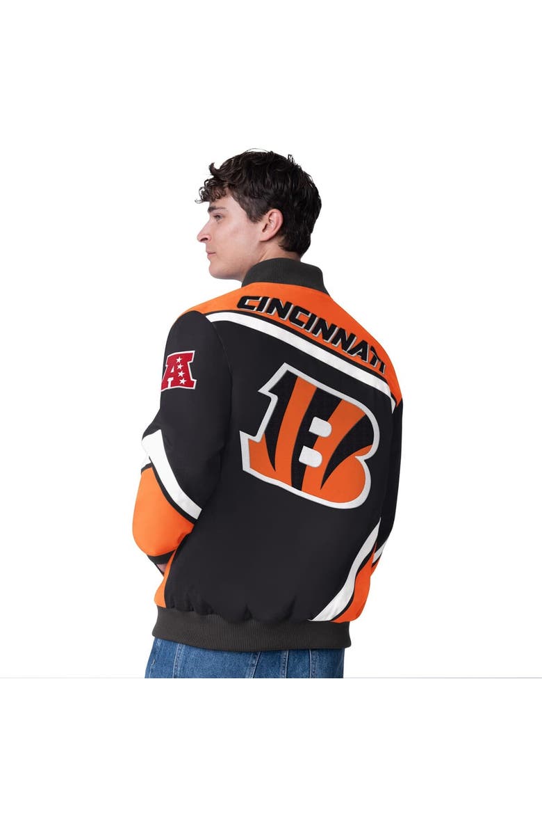 Men's G-III Extreme  Black Cincinnati Bengals Maximum Racing Full-Snap Jacket, Alternate, color, Black